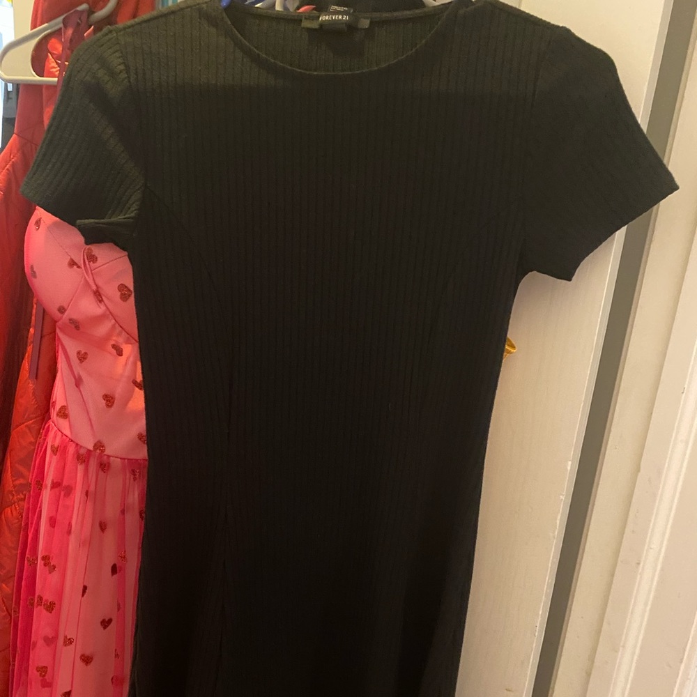 Black Ribbed Dress